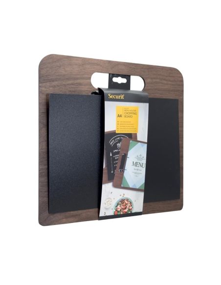 Planche porte-menu à anneaux Securit gamme Walnut