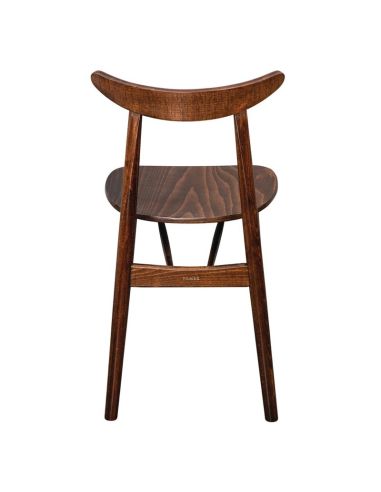 Chaises Fameg Cowhorn noyer naturel (lot de 2)