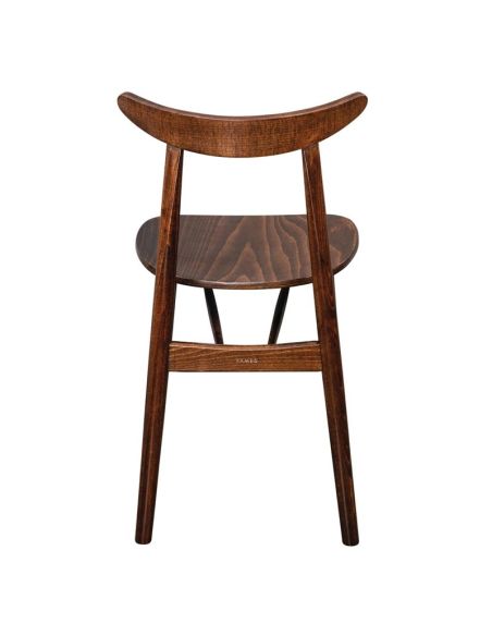 Chaises Fameg Cowhorn noyer naturel (lot de 2)