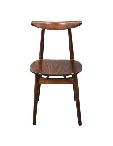 Chaises Fameg Cowhorn noyer naturel (lot de 2)