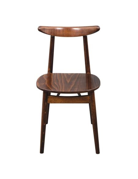 Chaises Fameg Cowhorn noyer naturel (lot de 2)
