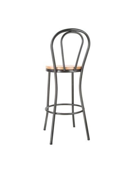 Tabouret haut Bolero Clarisse gris métal