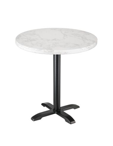 Plateau de table rond effet marbre Bolero blanc 600mm