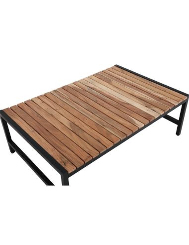 Table basse en acier et acacia Bolero 1 200x800mm