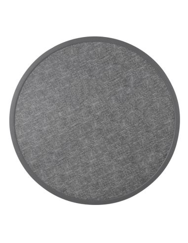 Plateau de table extérieur rond en verre trempé Bolero noir brossé bord gris 580mm