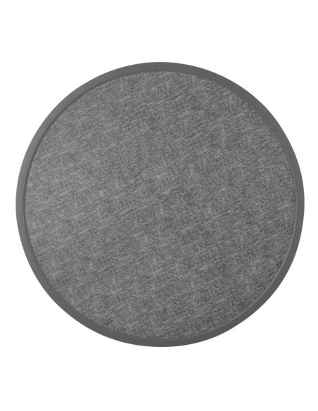 Plateau de table extérieur rond en verre trempé Bolero noir brossé bord gris 580mm