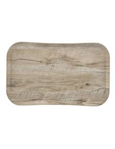 Plateau rectangulaire polyester aspect bois Cambro Century 37x53cm chêne clair