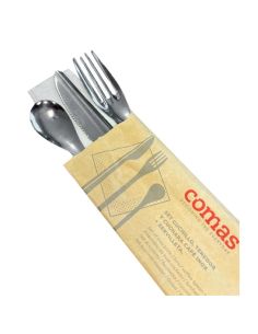 Sets de couverts jetables légers en inox Comas (lot de 50)