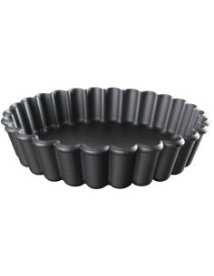 Moules à tartelette ronds cannelés Exoglass Matfer Bourgeat 100mm (lot de 12)