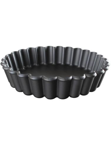 Moules à tartelette ronds cannelés Exoglass Matfer Bourgeat 100mm (lot de 12)