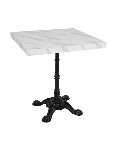 Plateau de table carré pré-percé Bolero effet marbre 700 mm