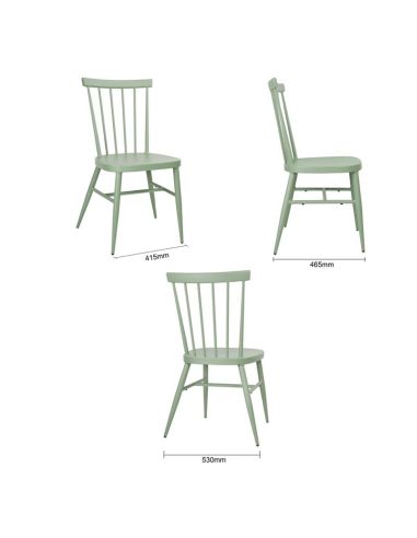 Chaises en aluminium Bolero Windsor vertes (lot de 4)