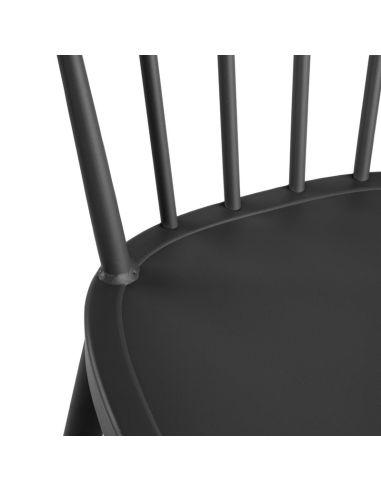 Tabourets hauts en aluminium Bolero Windsor noirs (lot de 2)