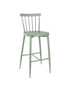 Tabourets hauts en aluminium Bolero Windsor verts (lot de 2)