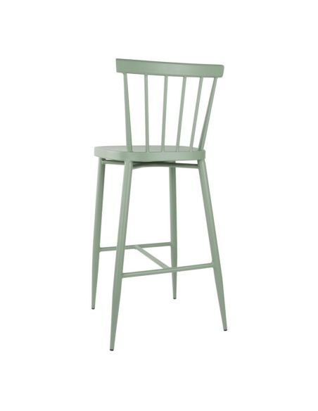 Tabourets hauts en aluminium Bolero Windsor verts (lot de 2)