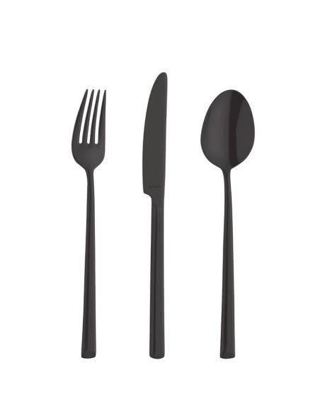 Fourchettes de table Amefa Metropole PVD noires (lot de 12)