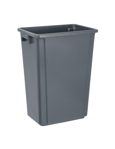 Poubelle Jantex Slim grise 60L