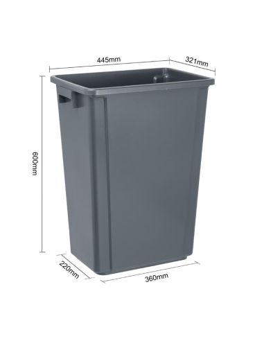 Poubelle Jantex Slim grise 60L