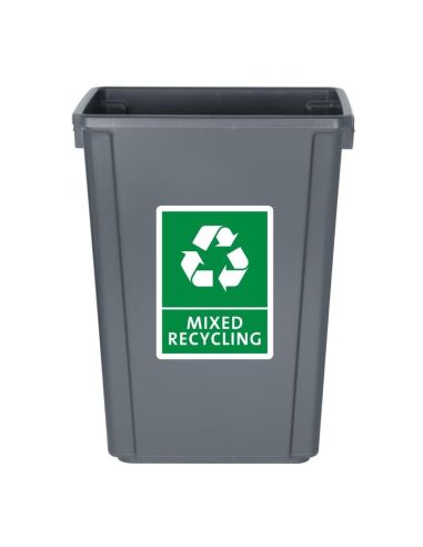 Poubelle Jantex Slim grise 60L
