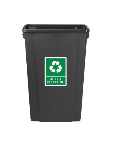 Poubelle Jantex Slim noire 80L
