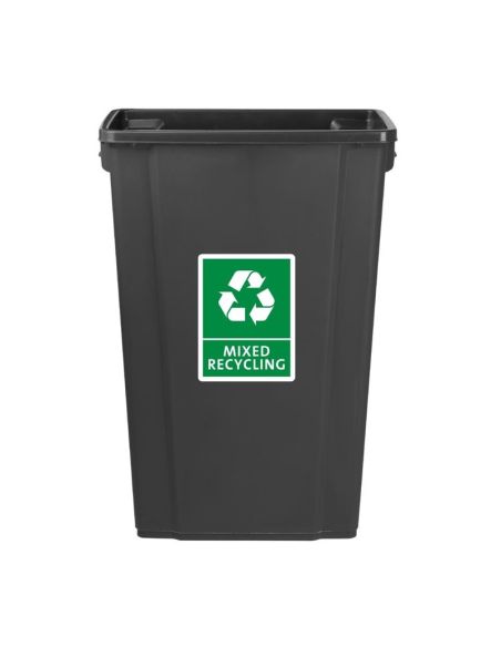 Poubelle Jantex Slim noire 80L