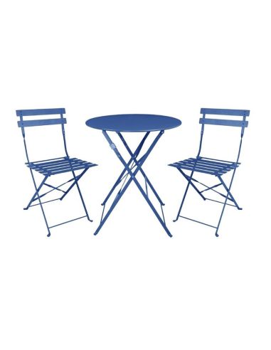 Table de terrasse ronde Bolero Perth bleu marine foncé