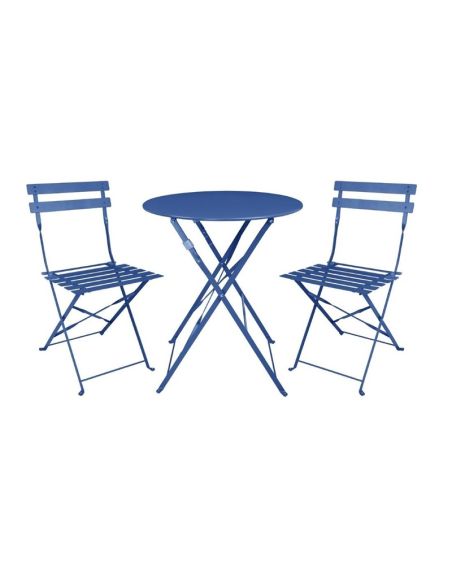 Table de terrasse ronde Bolero Perth bleu marine foncé