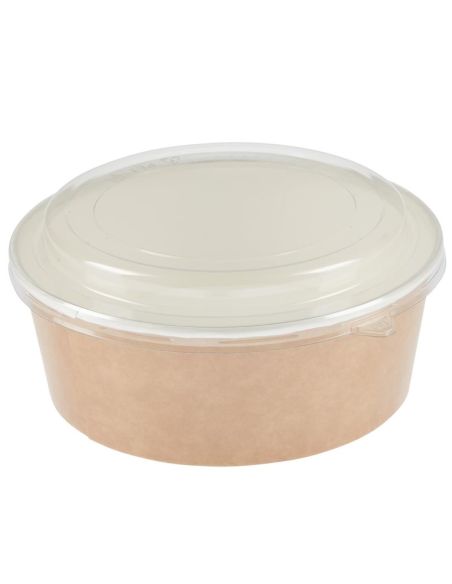 Pots alimentaires kraft recyclables avec couvercles Colpac 1300ml (lot de 150)