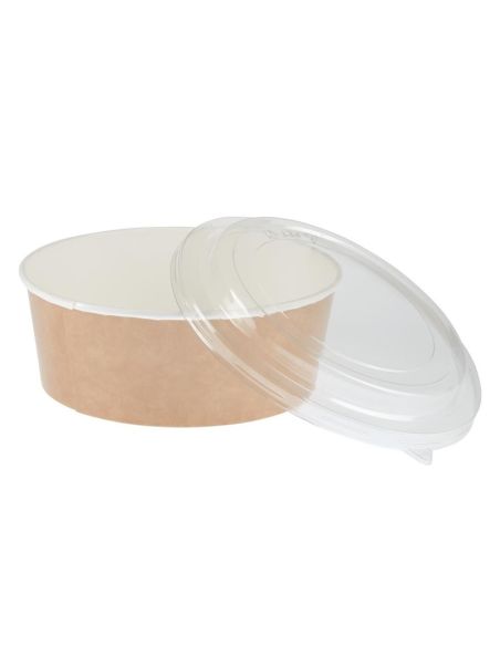 Pots alimentaires kraft recyclables avec couvercles Colpac 1300ml (lot de 150)