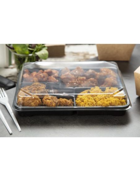 Plateaux repas recyclables Bento Faerch 263 x 201 mm (lot de 90)