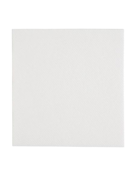 Serviettes cocktail Airlaid pliage en 4 Fiesta Recyclable Premium Tablin blanches 24x24cm (lot de 2400)