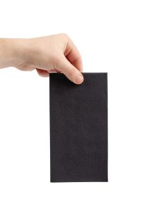 Serviettes de table Airlaid pliage en 8 Fiesta Recyclable Premium Tablin noires 40x40cm (lot de 500)