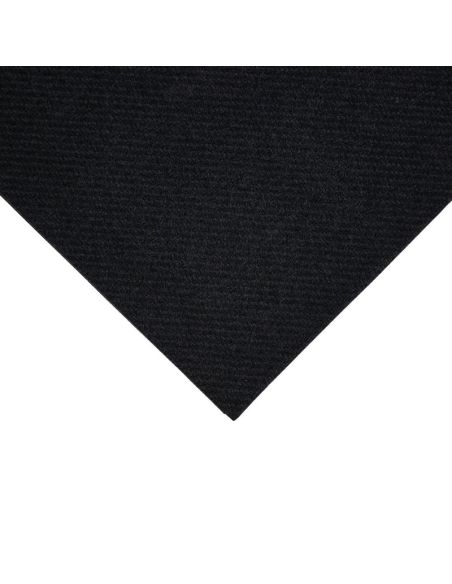 Serviettes de table Airlaid pliage en 8 Fiesta Recyclable Premium Tablin noires 40x40cm (lot de 500)