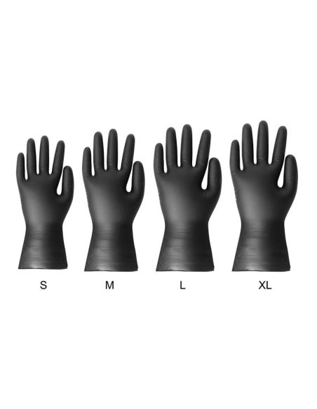 Gants vinyle non poudrés Hygiplas noirs XL (lot de 100)