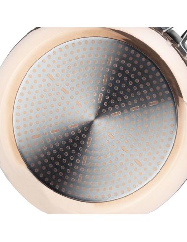 Poêle triple paroi cuivre induction Vogue 280x60mm