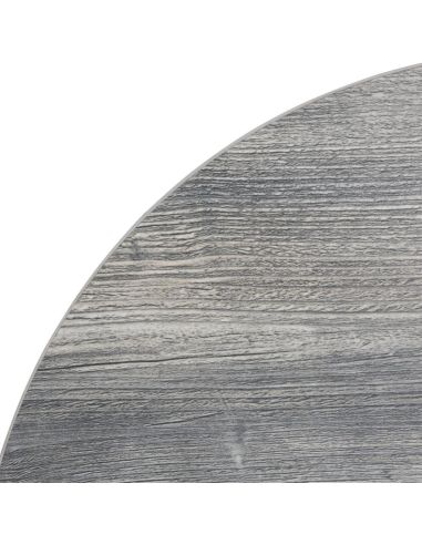 Plateau de table rond pré-percé en mélamine Bolero gris 600 mm