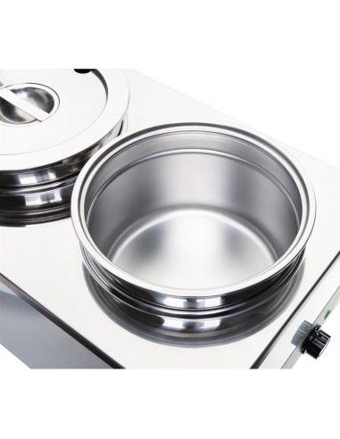 Bain-marie avec pots ronds Buffalo