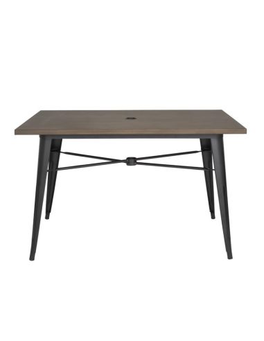 Table d'extérieur Bolero 120x76x75cm bois noir
