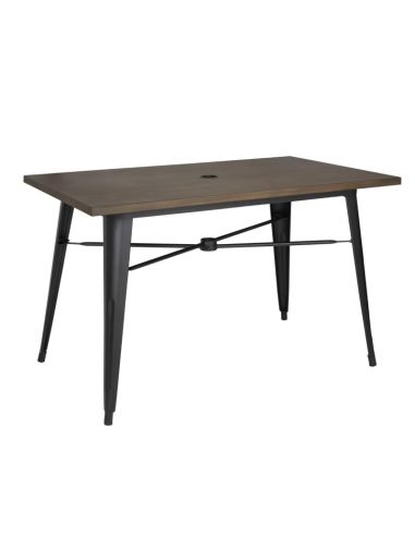 Table d'extérieur Bolero 120x76x75cm bois noir