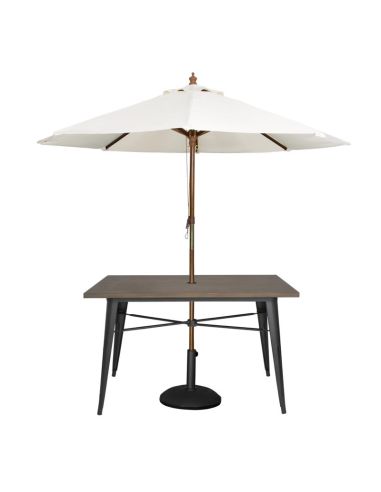 Table d'extérieur Bolero 120x76x75cm bois noir