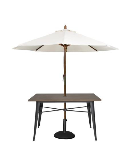 Table d'extérieur Bolero 120x76x75cm bois noir