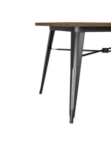 Table d'extérieur Bolero 120x76x75cm bois noir