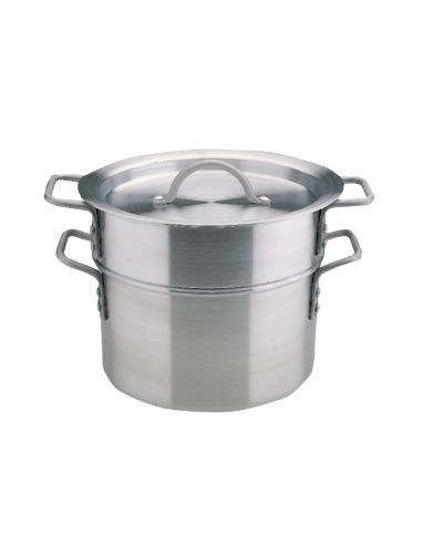 Marmite bain marie aluminium Vogue 10L