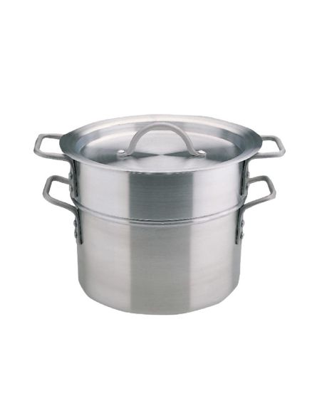 Marmite bain marie aluminium Vogue 10L