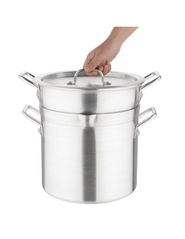 Marmite bain marie aluminium Vogue 10L