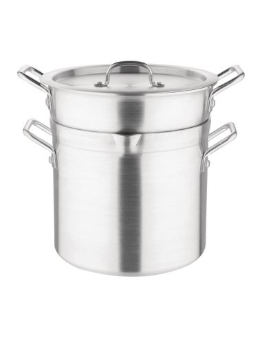 Marmite bain marie aluminium Vogue 10L