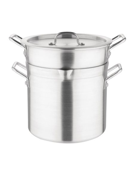 Marmite bain marie aluminium Vogue 10L