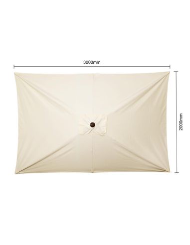 Parasol rectangulaire Bolero Seville 2x3m crème