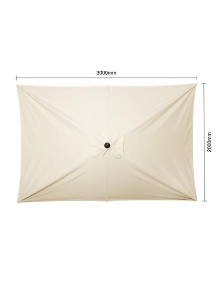Parasol rectangulaire Bolero Seville 2x3m crème