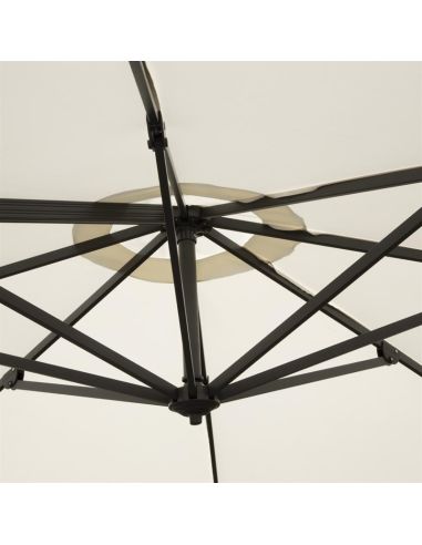 Parasol déporté professionnel Bolero Venice crème 3,5 m